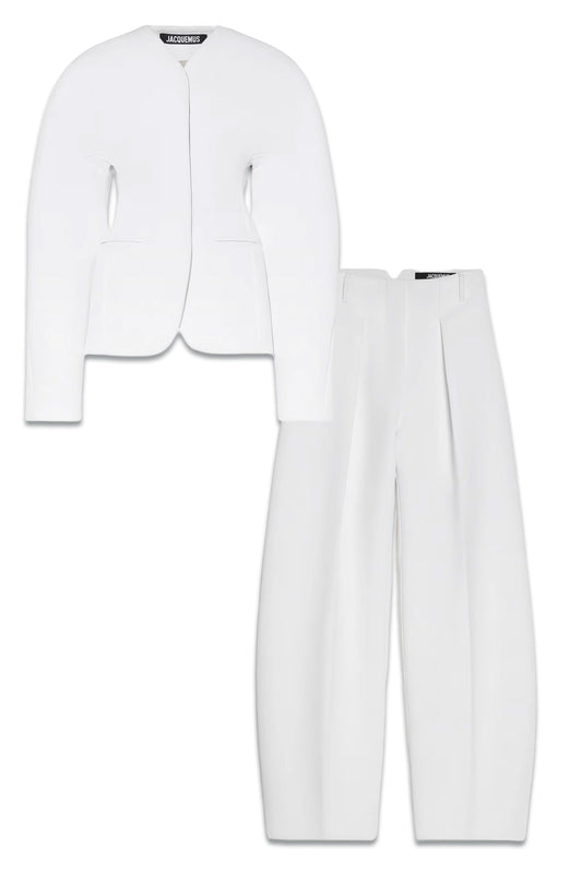 Fitted Jacket And Curved Pants