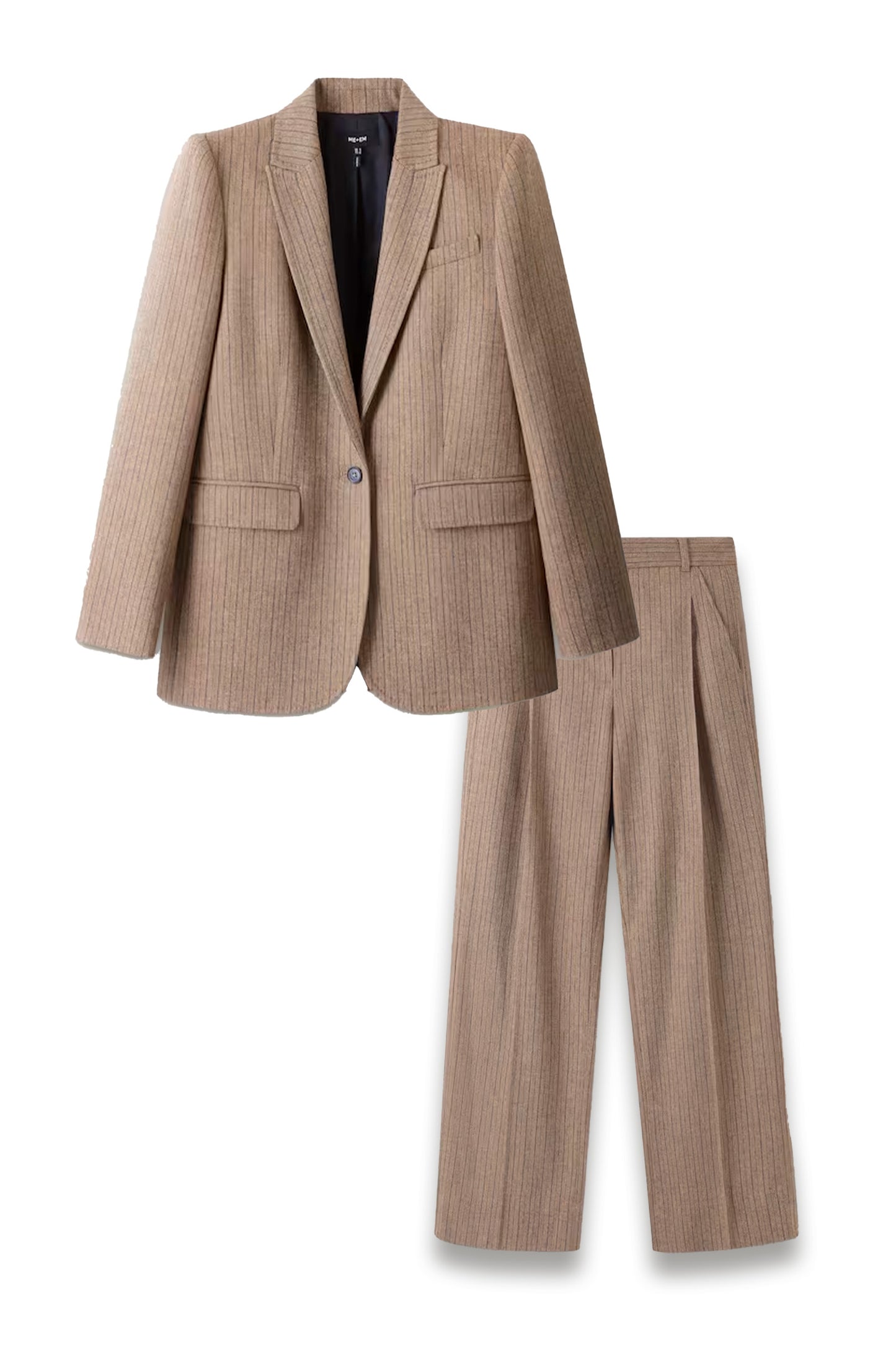Sharp Shoulder Blazer and Pleated Trouser