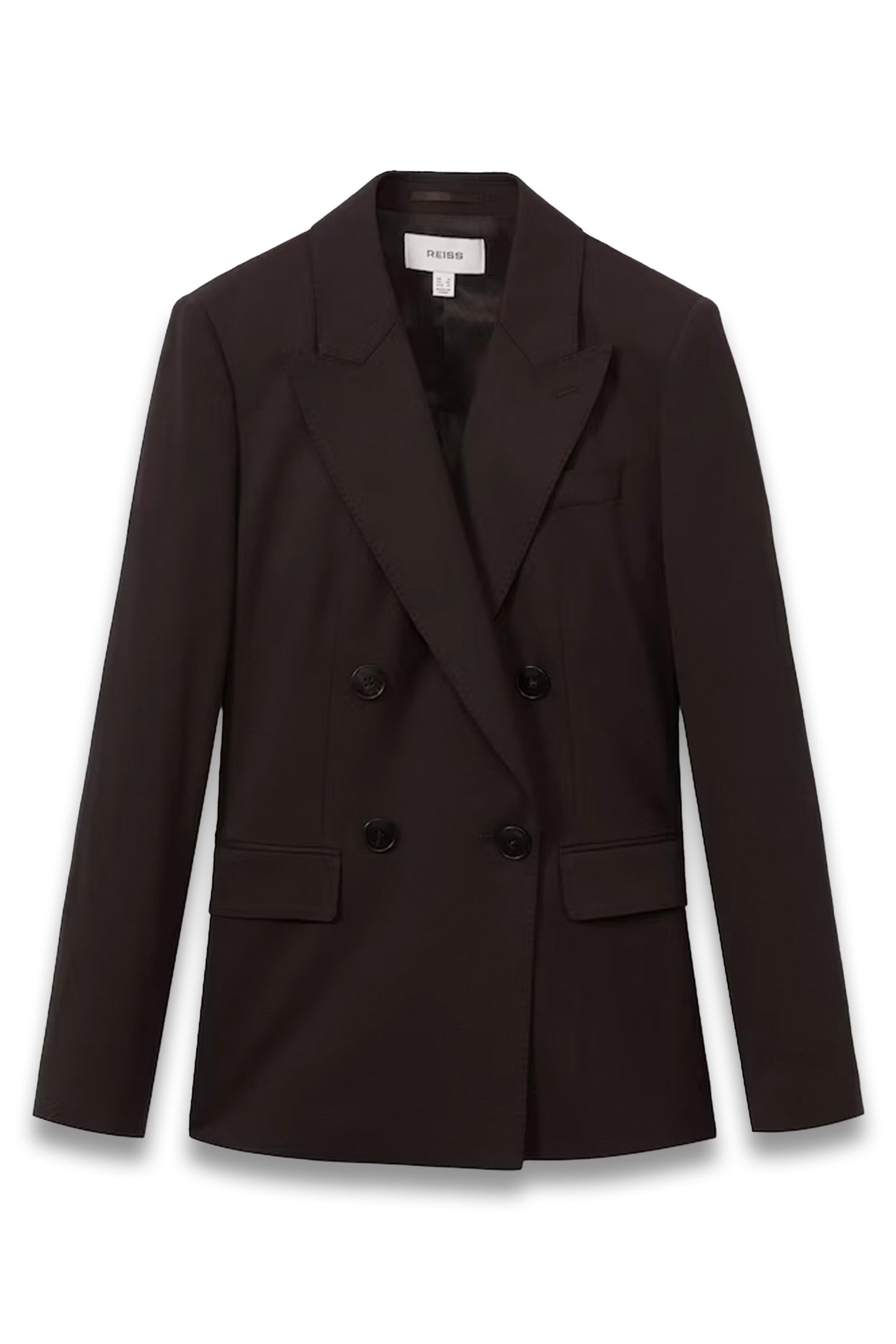 Evelyn Chocolate Wool Blend Double Breasted Suit Blazer