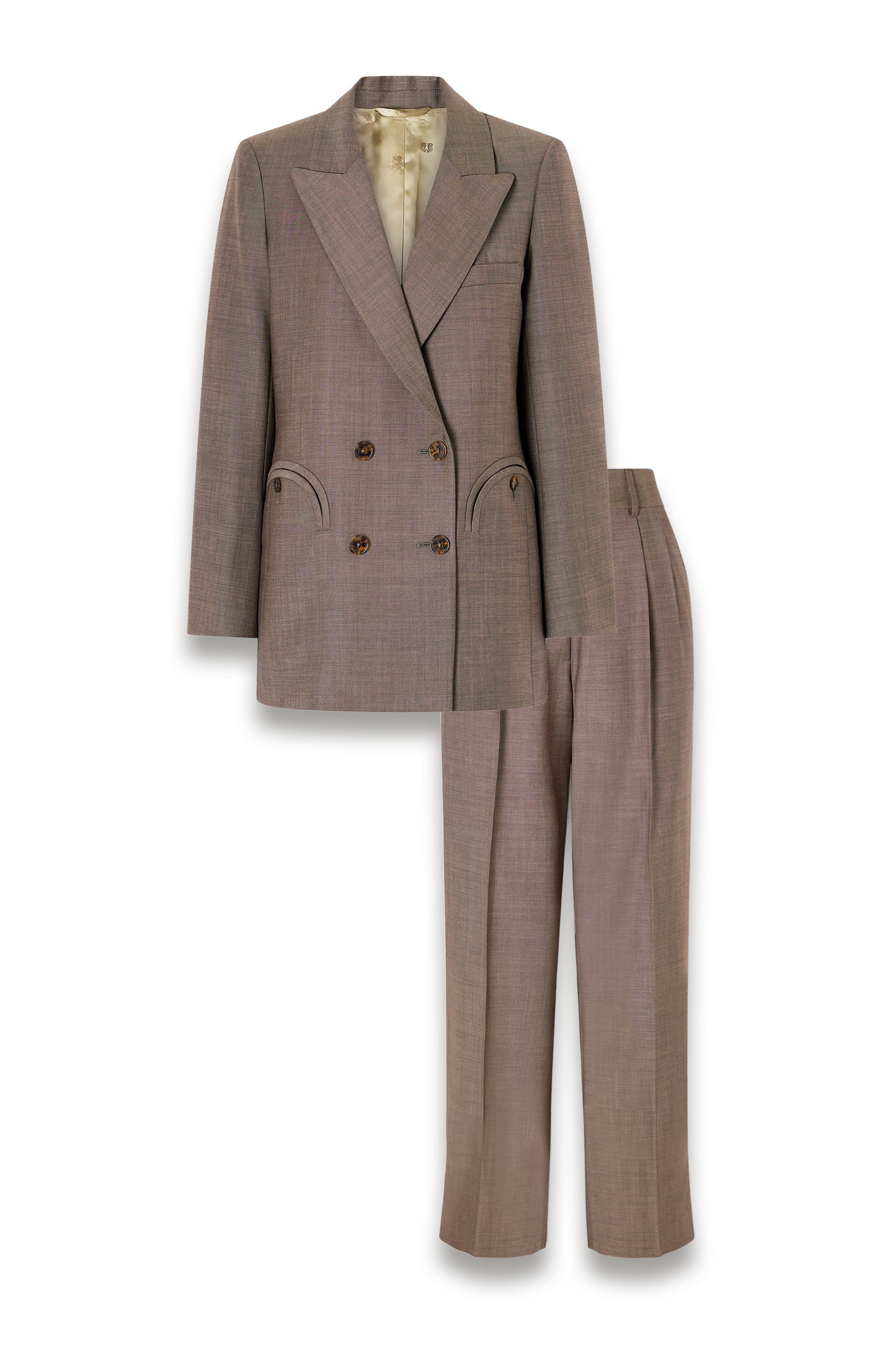 Aile Fox Pleated Wool and Mohair-blend Blazer and Pants