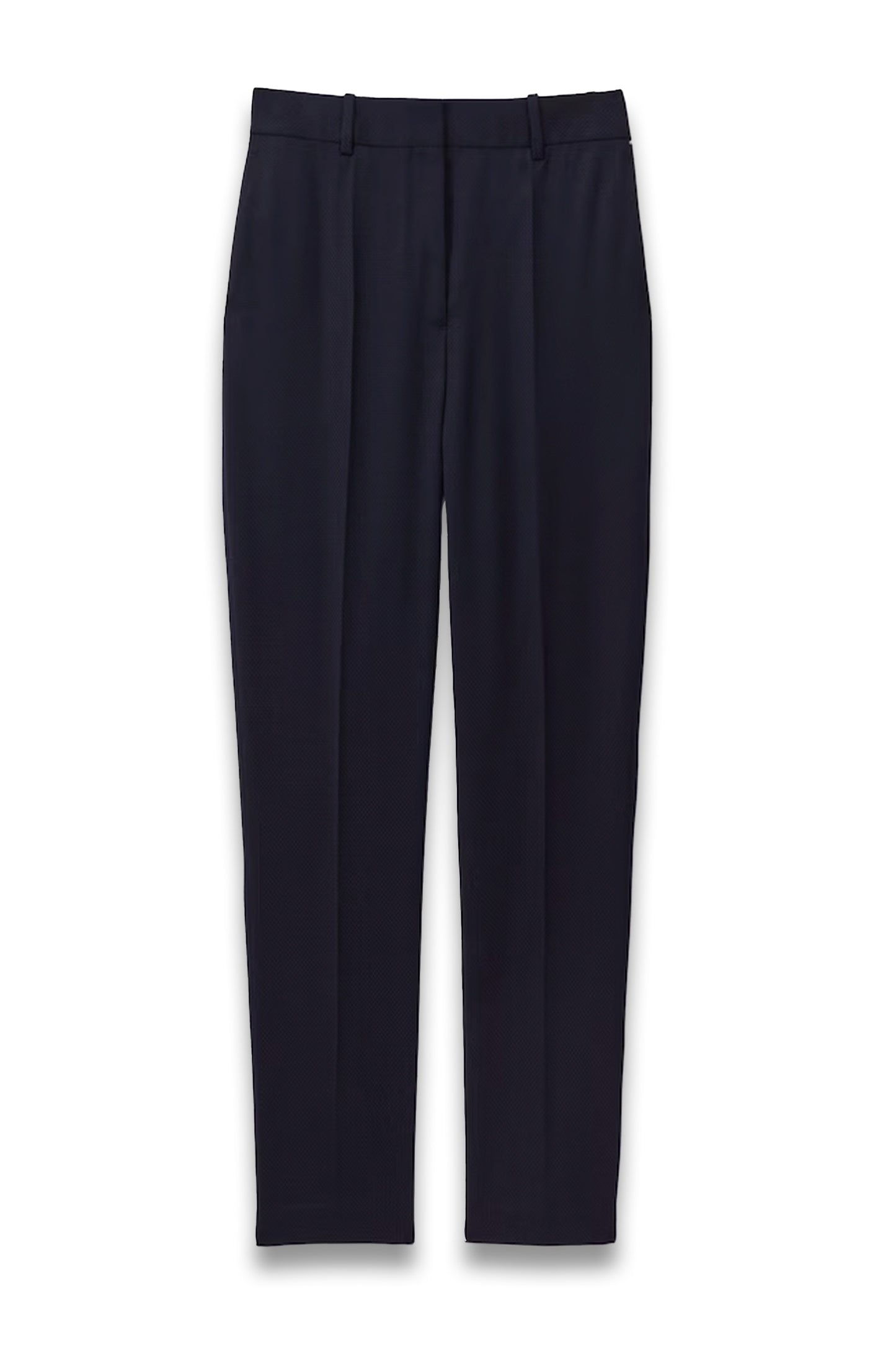 Textured Slim Fit Suit Trousers in Navy