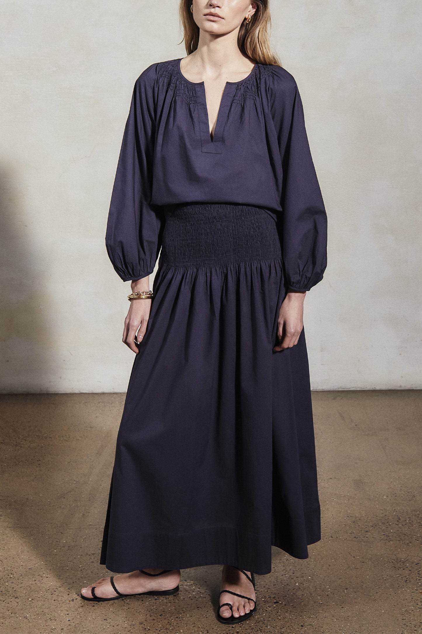 Sula Skirt With Shirred Waist