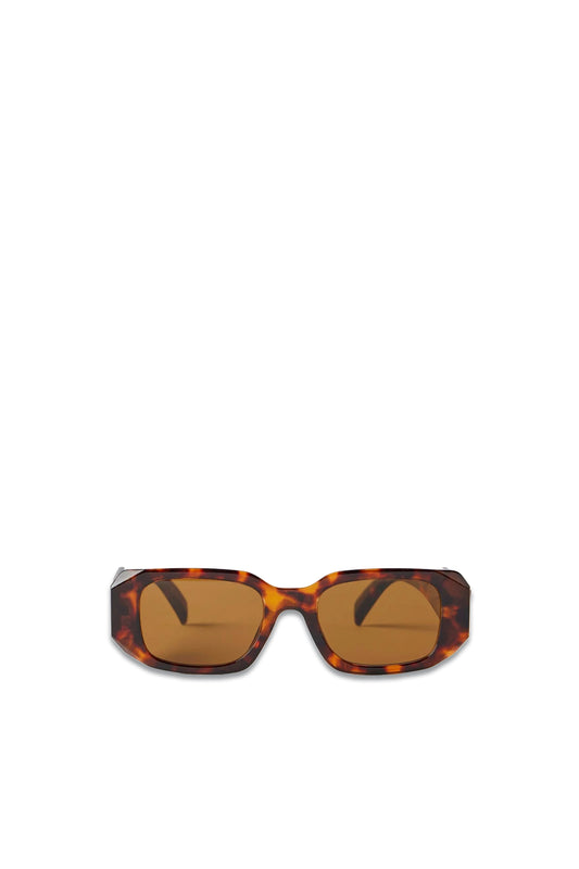 Brown Rectangular Sunglasses