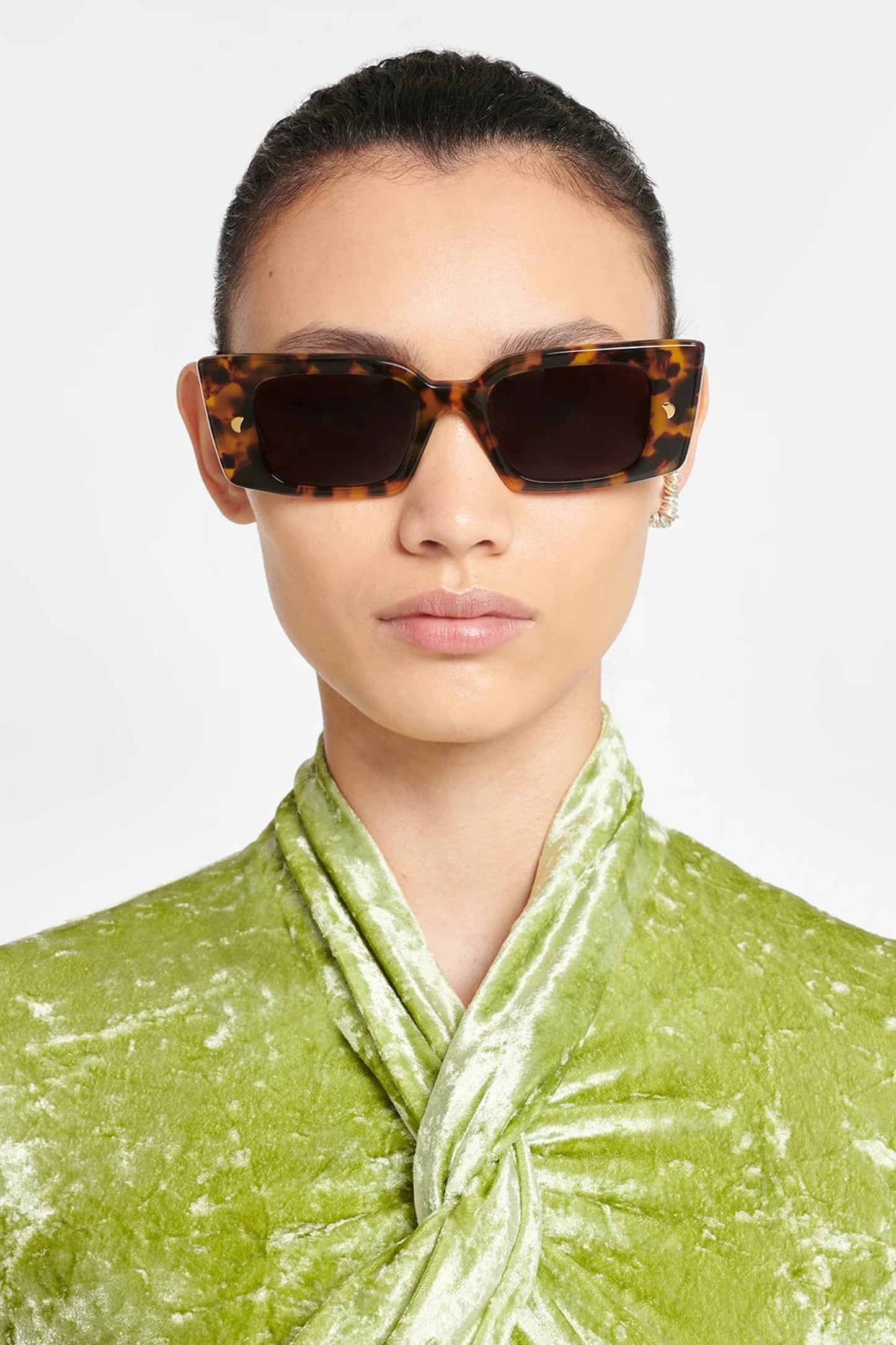 Carmel Bio-Plastic Rectangle-Frame Sunglasses