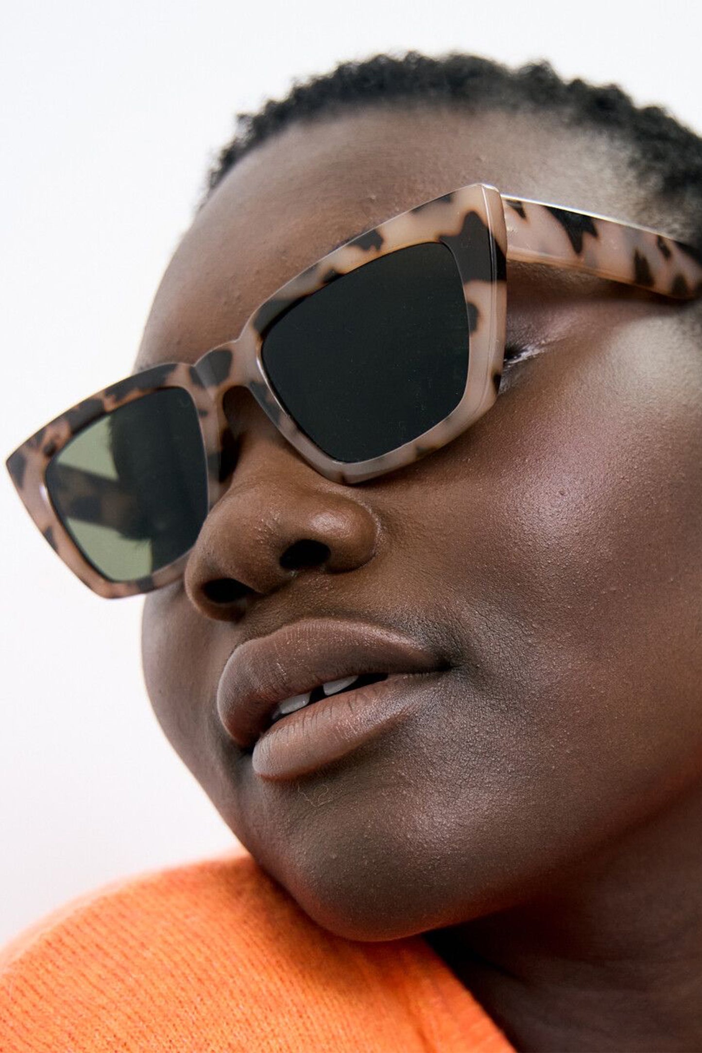 Oliver Bonas Cat Eye Faux Tortoiseshell Square Sunglasses