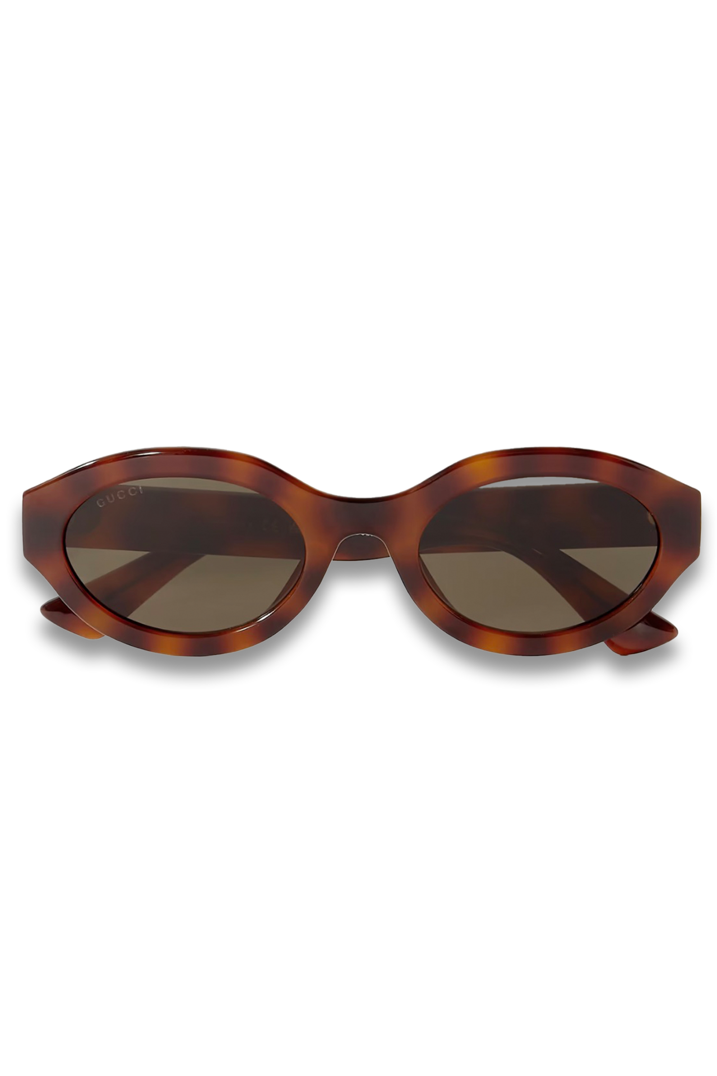 Oval-Frame Tortoiseshell Acetate Sunglasses