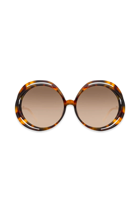 Ellen Round Sunglasses In Tortoishell