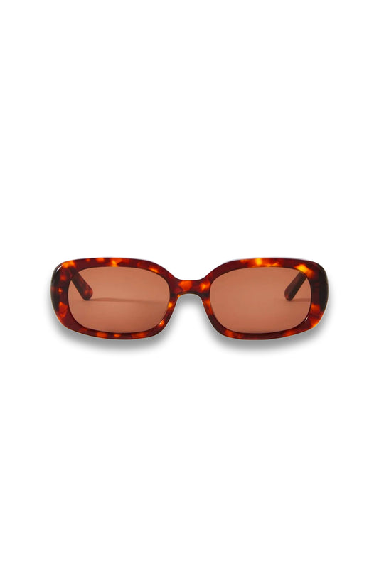 Brown Tortoiseshell Rectangle Sunglasses