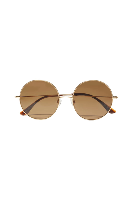 Liyane Round-frame Gold-tone Sunglasses