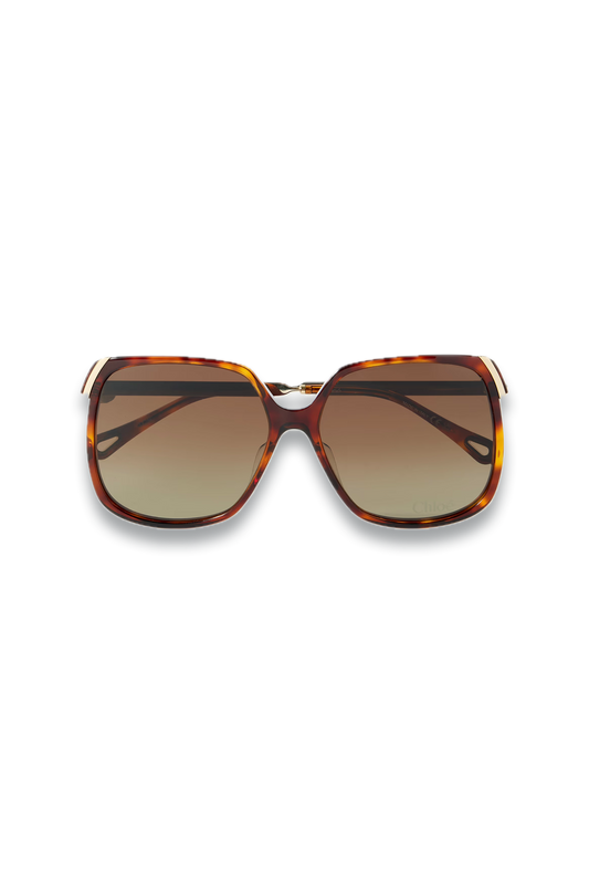 Aly Square-frame Tortoiseshell Acetate and Gold-tone Sunglasses