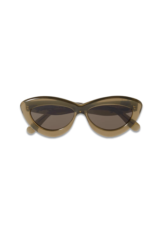 Inflated Cat-Eye Acetate Sunglasses