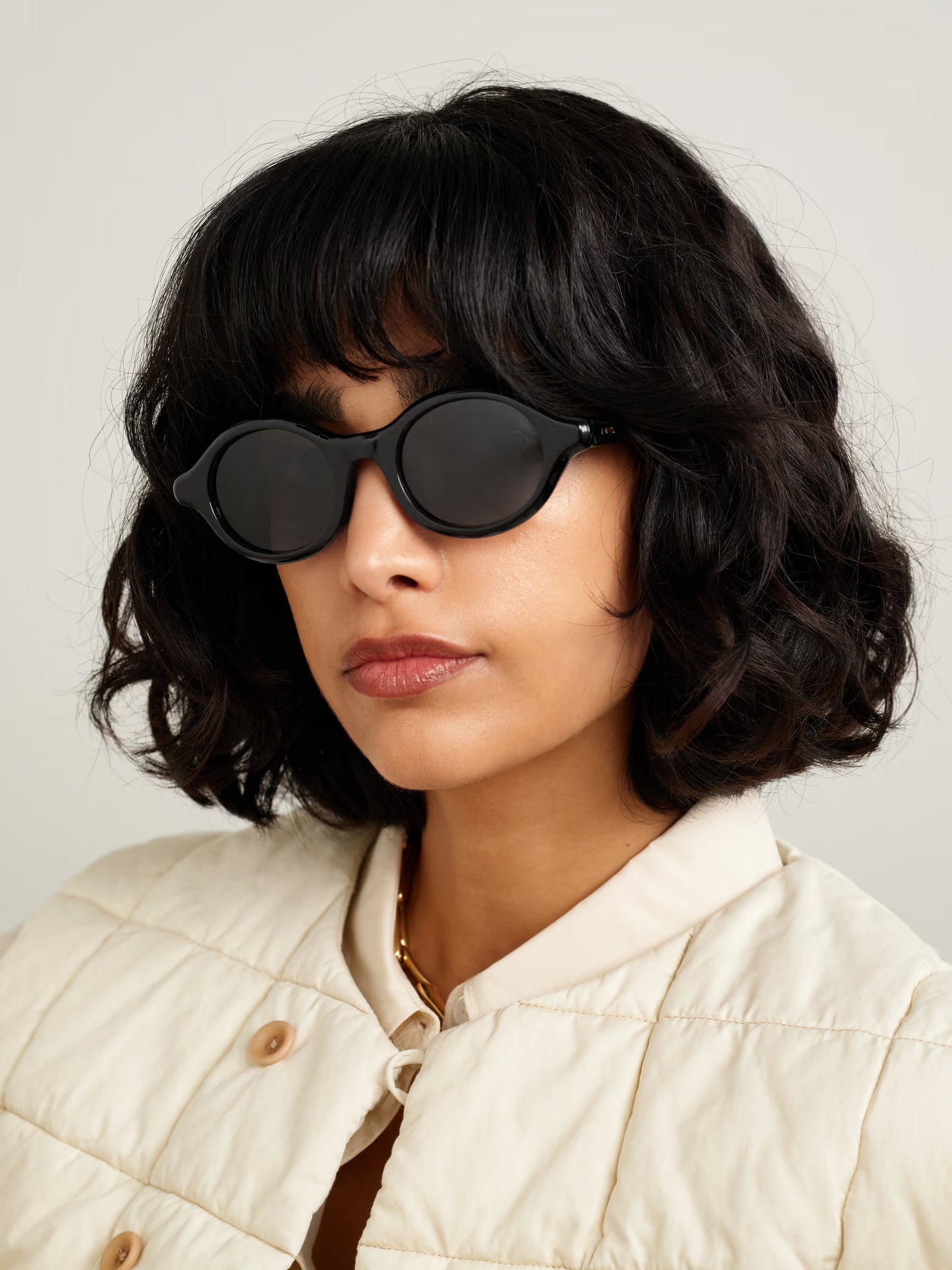 Round-Frame Acetate Sunglasses