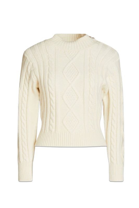 Mosaique Cable-Knit Wool-Blend Turtleneck Sweater