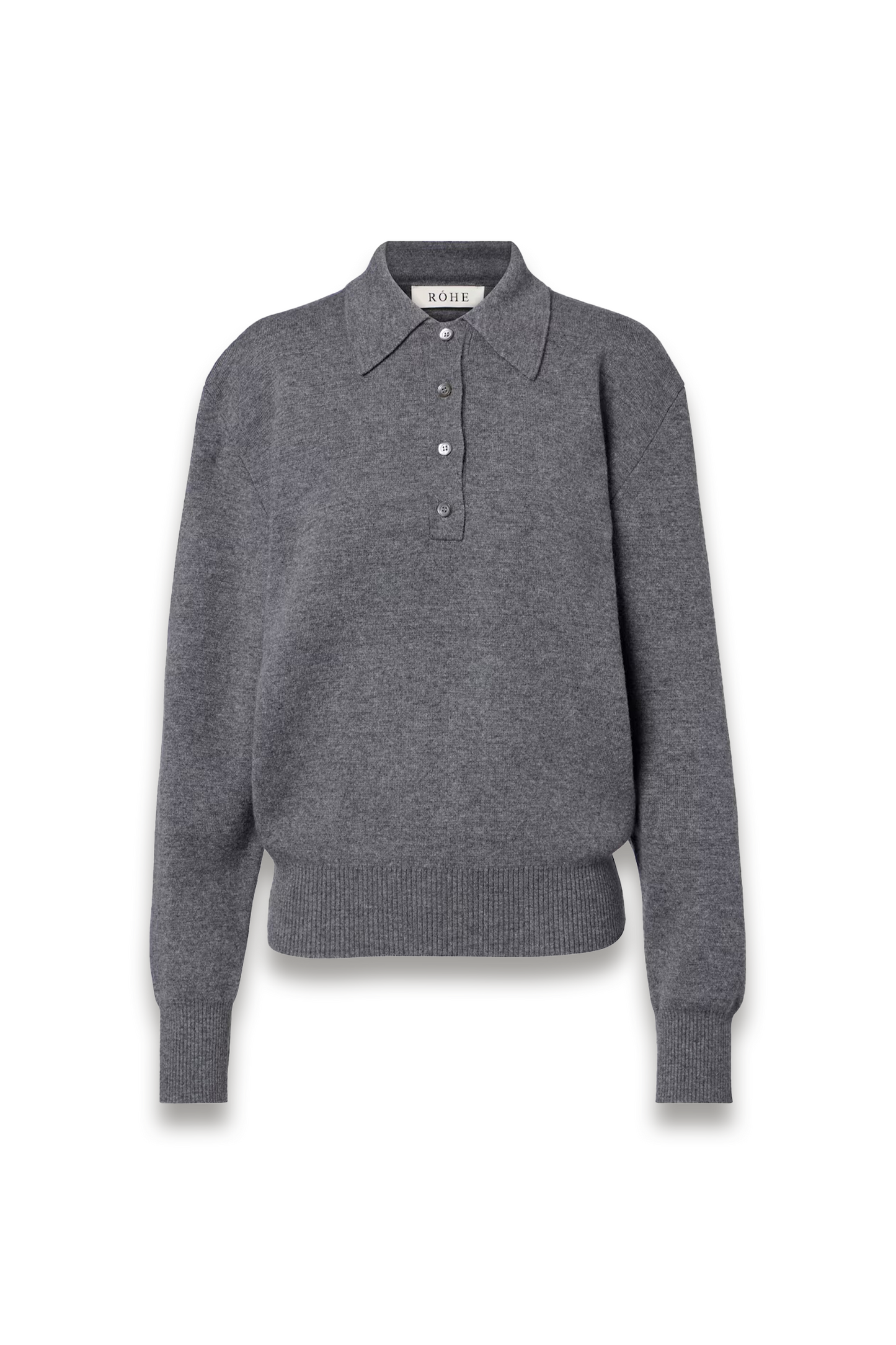 Wool and Cashmere Polo Sweater