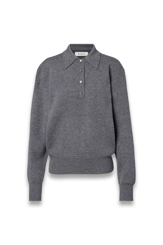 Wool and Cashmere Polo Sweater