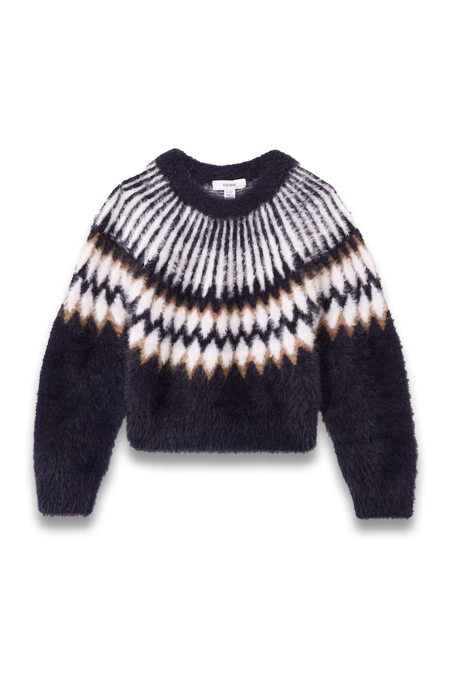 Fairisle Jumper With Alpaca Wool And Cashmere in Navy