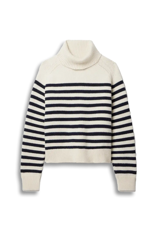 Gideon Striped Merino Wool and Cashmere-blend Turtleneck Sweater