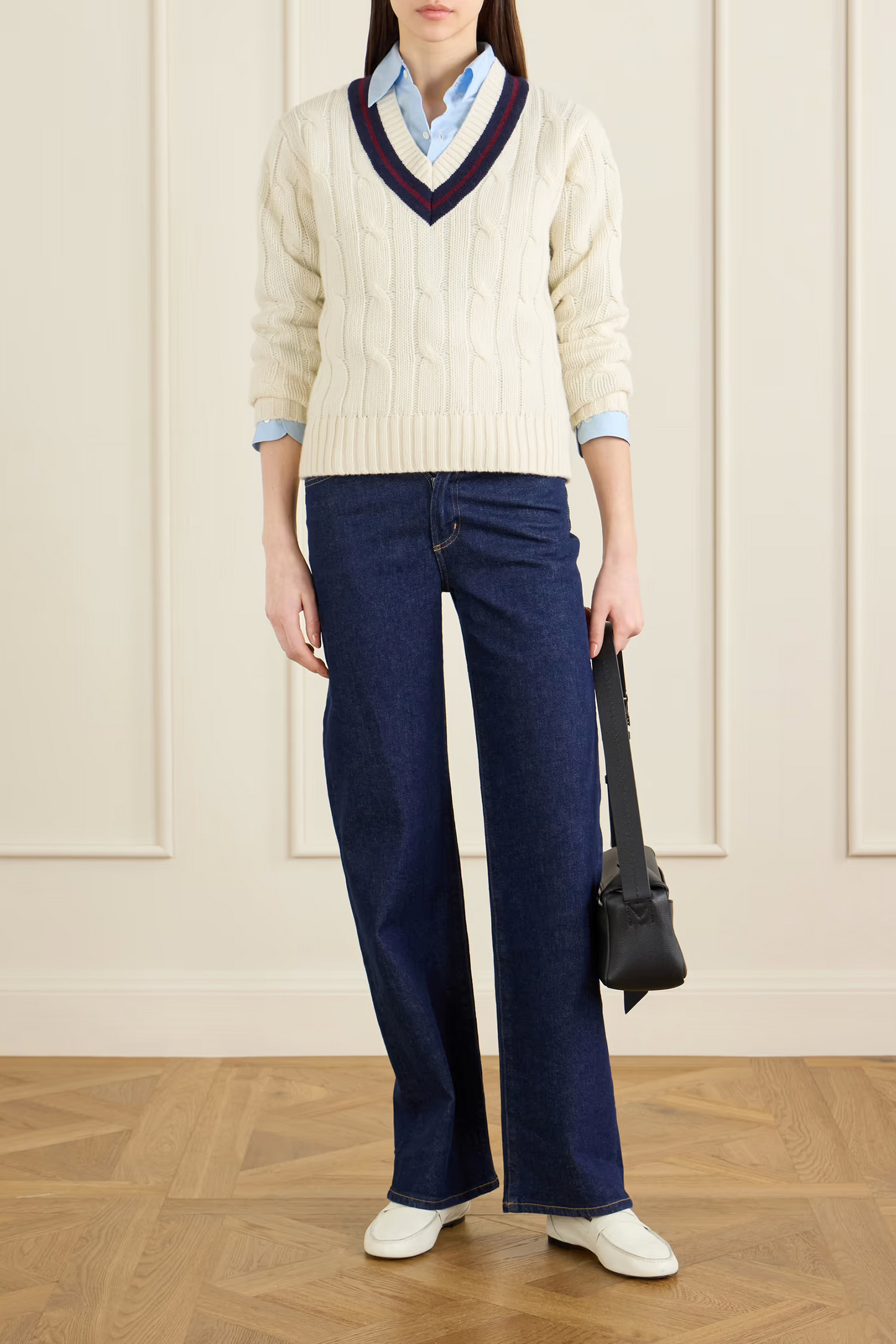 Fabiana Striped Cable-knit Wool Sweater