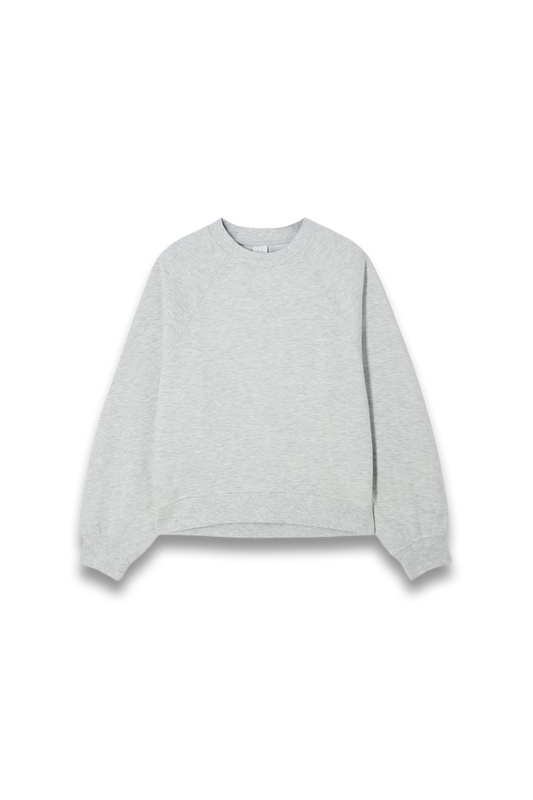Cotton-rich Seam Sweatshirt in Grey