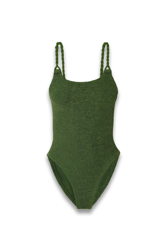Camille Metallic Seersucker Swimsuit