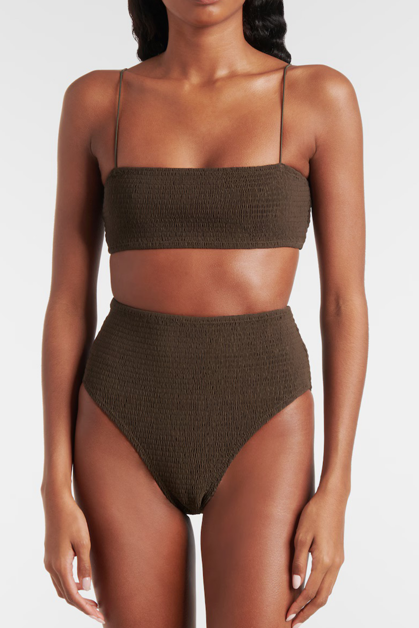 Shirred Jersey Bikini Top