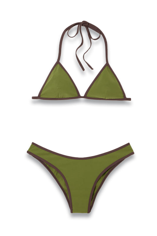 Ania Two-Tone Recycled Triangle Bikini