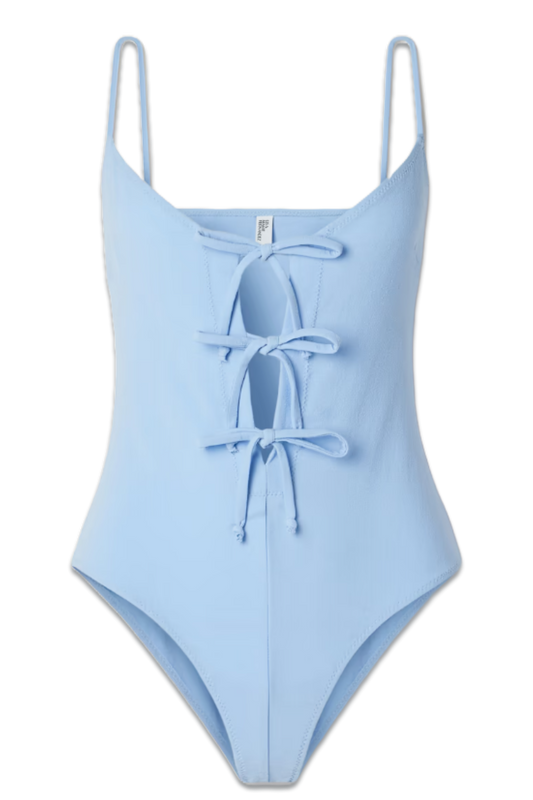 Tie-Detailed Crepe Swimsuit