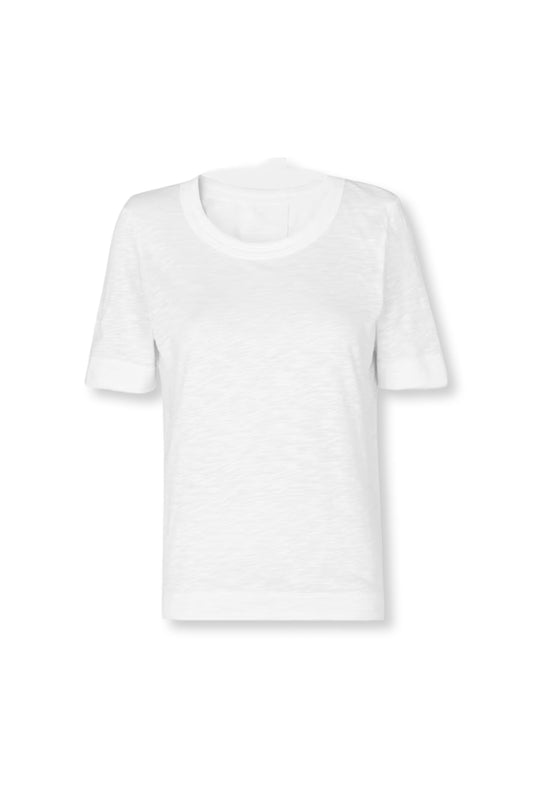 White Rosa Double Trim T-Shirt