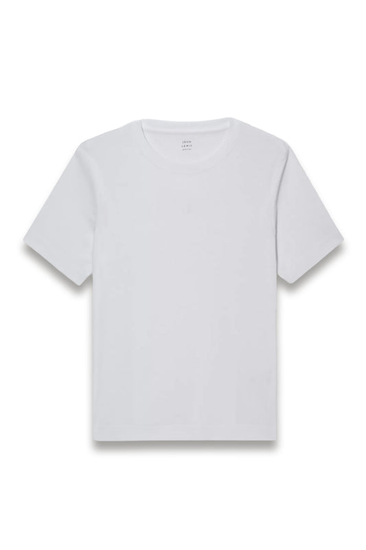 Organic Cotton Short Sleeve Crew Neck T-Shirt, White