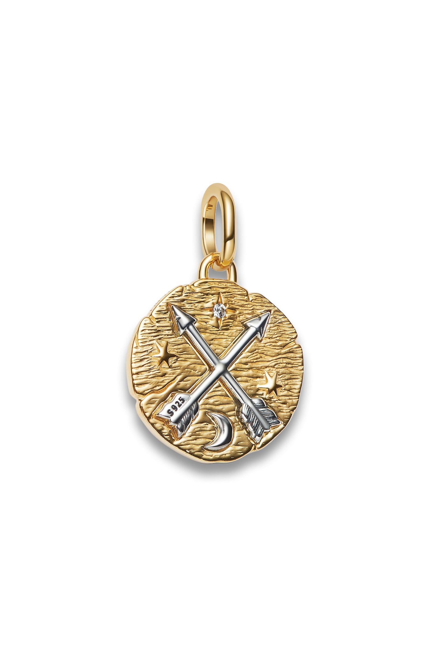Crossing Arrows Medallion Charm