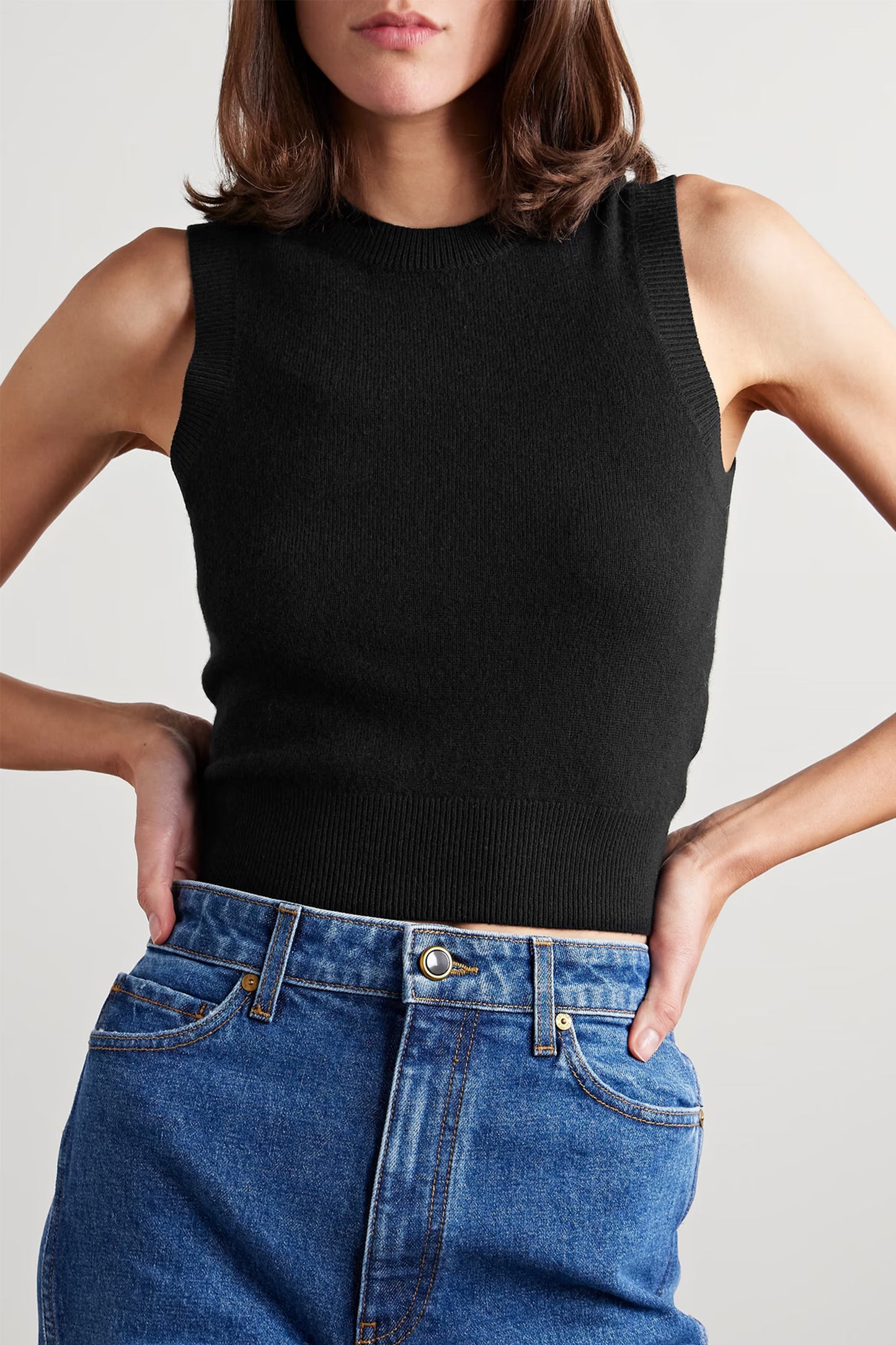 May cropped cashmere tank