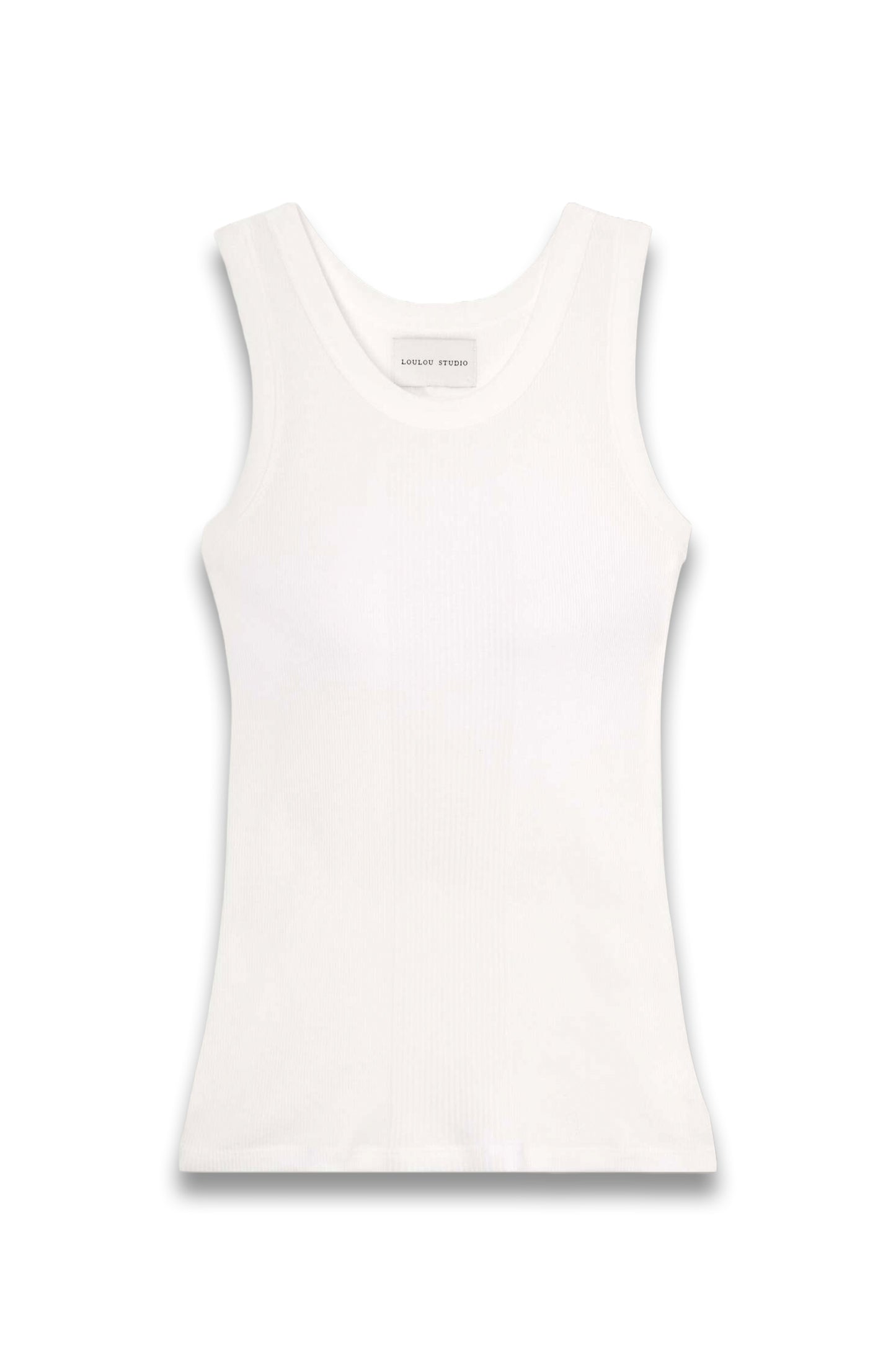 LOULOU DE SAISON + NET SUSTAIN Limba Ribbed Organic Cotton Tank