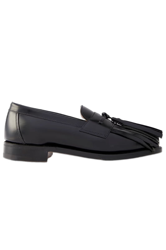 Grenson Grenda x Emilia Wickstead Tasseled Fringed Leather Loafers