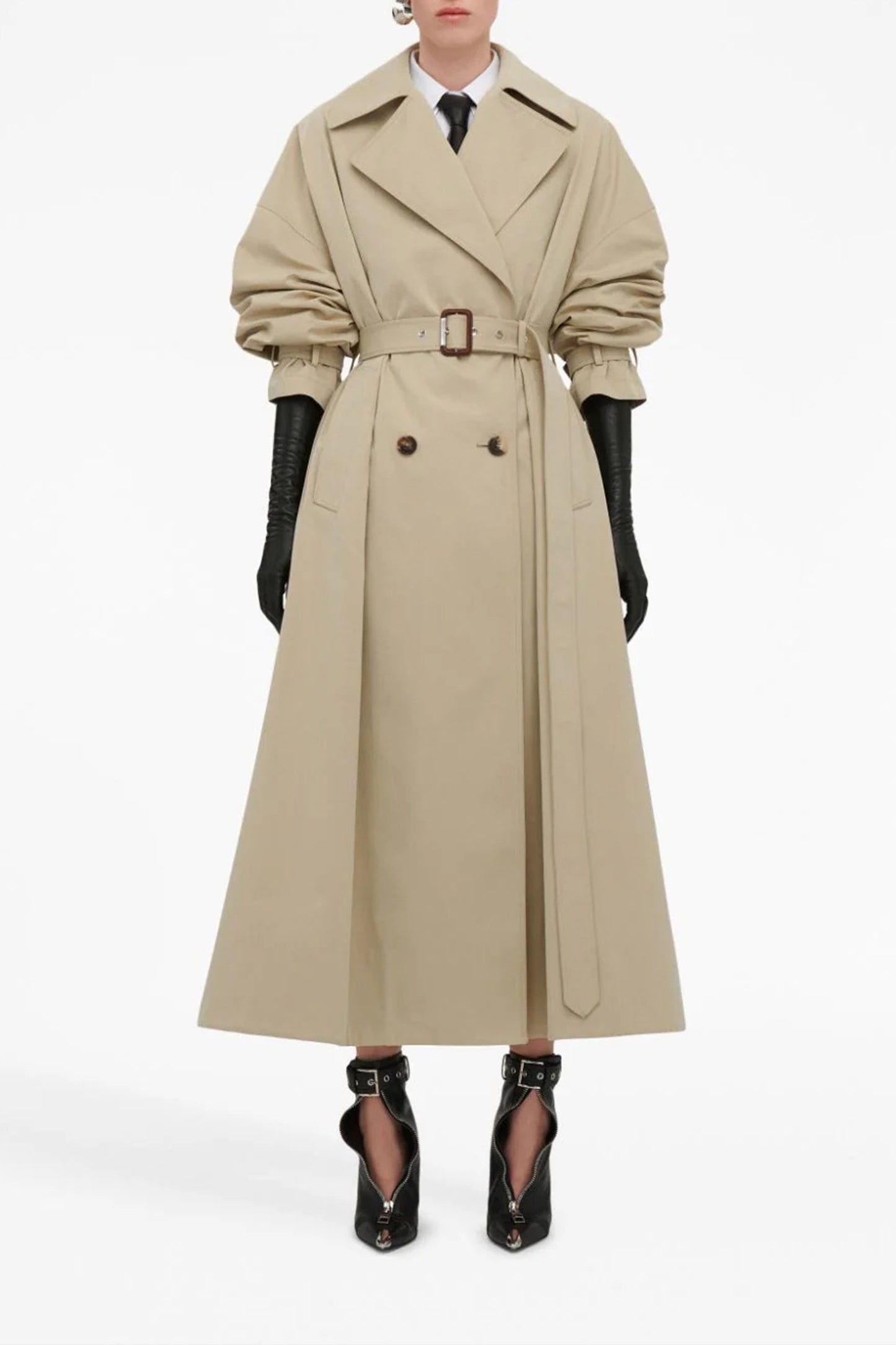 Oversized Cotton-gabardine Trench Coat