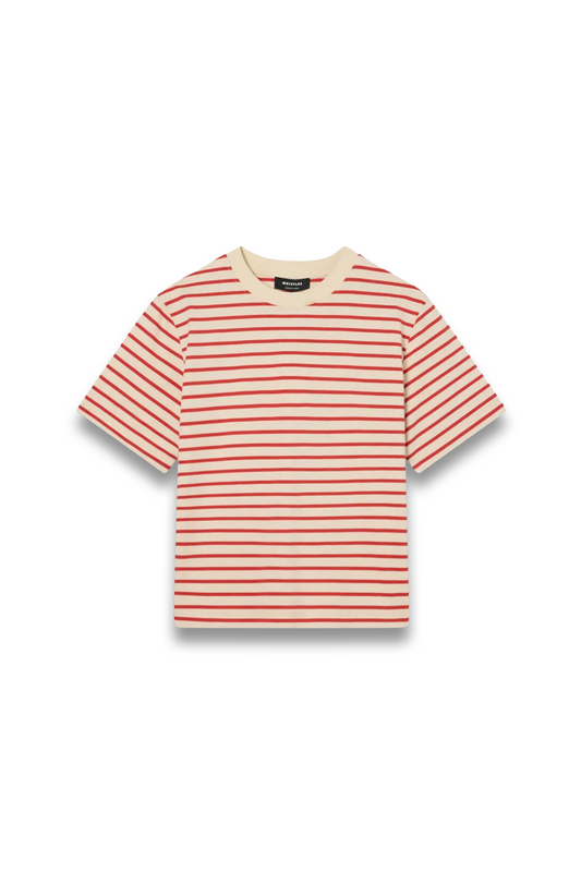 Red Stripe Relaxed Cotton T-shirt