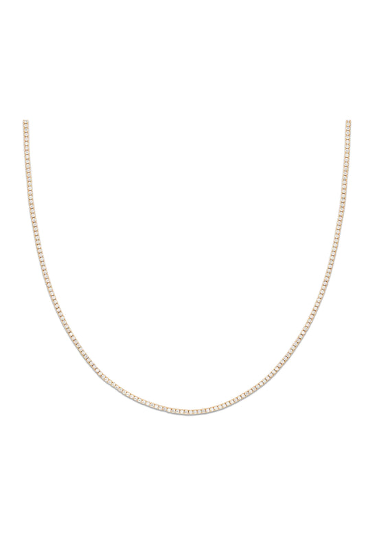 Astrid & Miyu 18ct Gold Plated Tennis Necklace, Gold