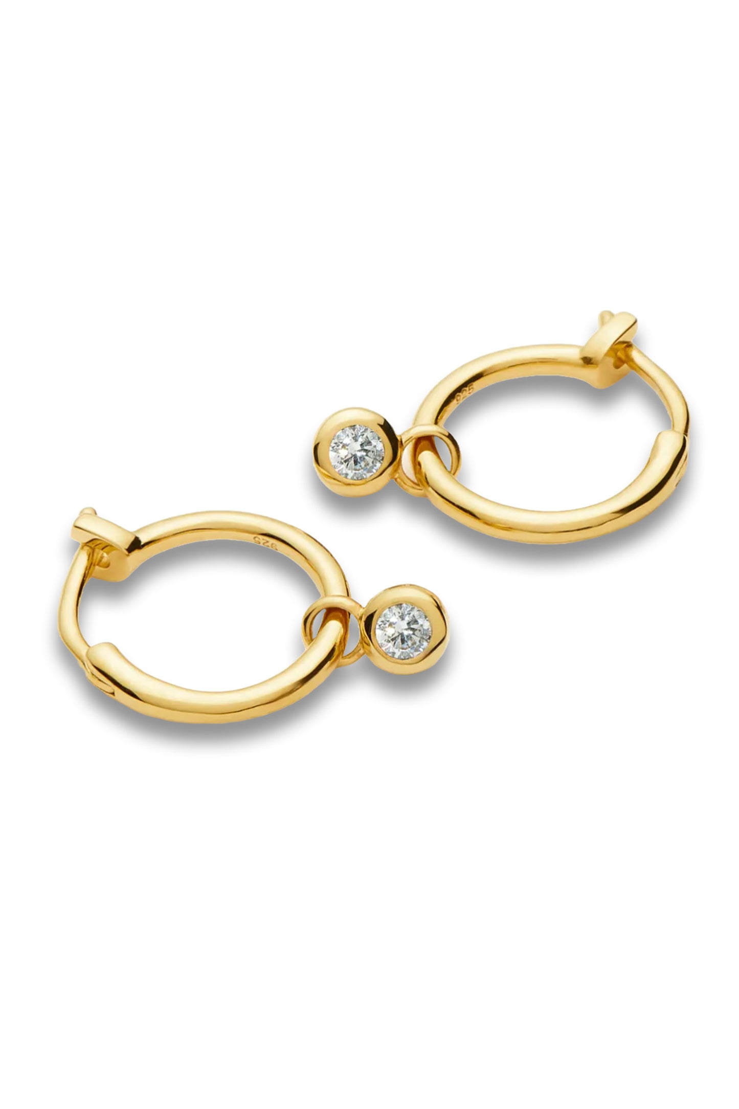 Tennis Charm Mini Hoop Earrings