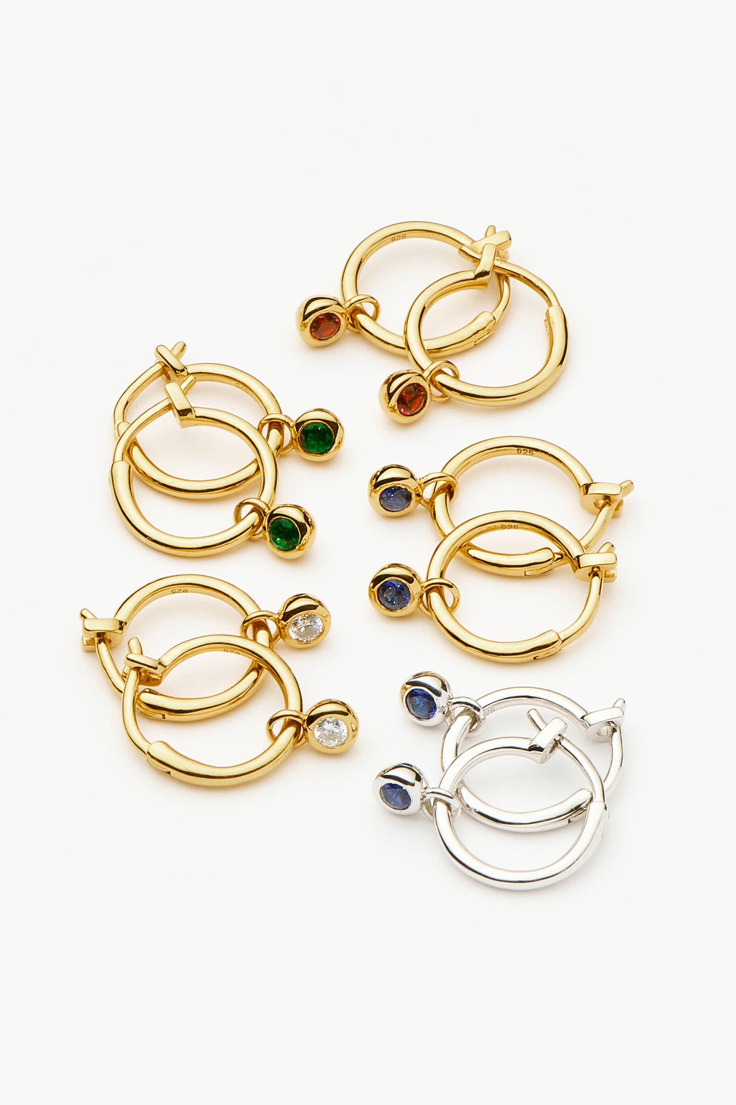 Tennis Charm Mini Hoop Earrings