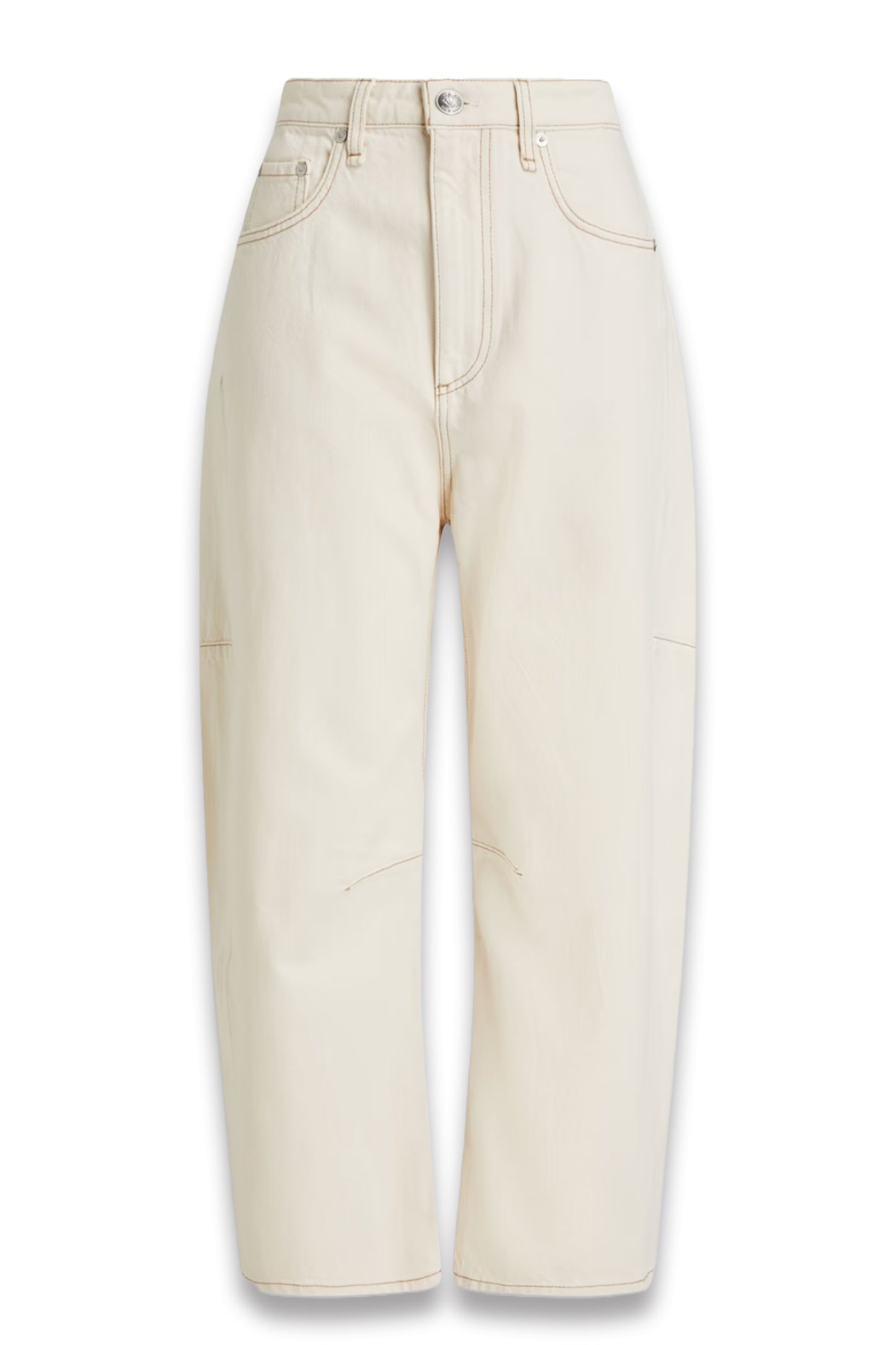 Charlie Cropped High-Rise Barrel-Leg Jeans