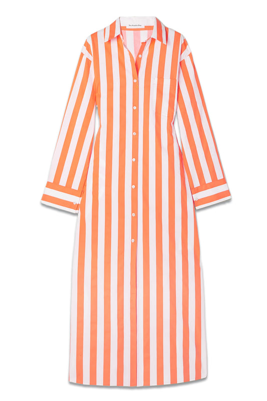 Cala Striped Cotton-Poplin Midi Shirt Dress