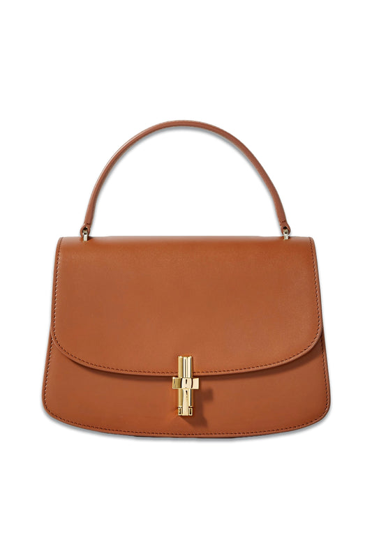 Sofia Medium Leather Tote Brown
