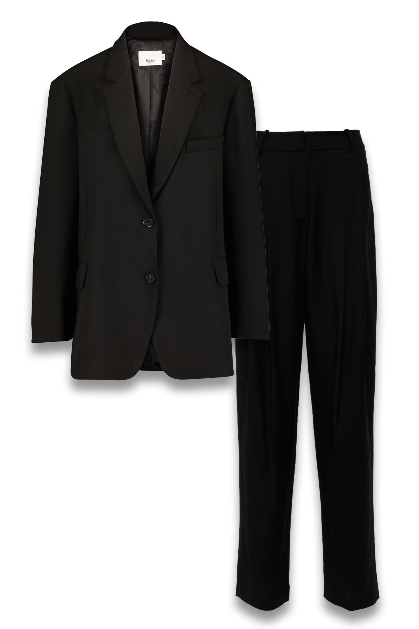 Bea Twill Blazer With Gelso High-Rise Wide-Leg Pants
