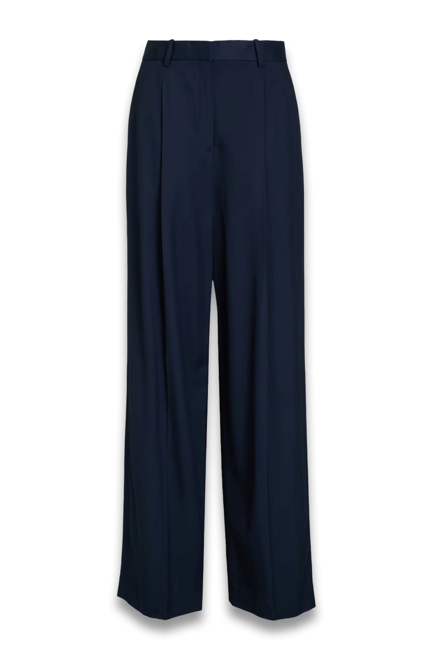 Twill Wide-Leg Pants