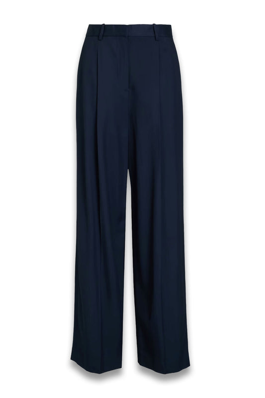 Twill Wide-Leg Pants