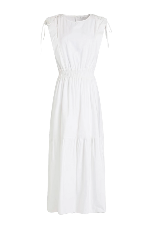Tiered Cotton-Poplin Midi Dress
