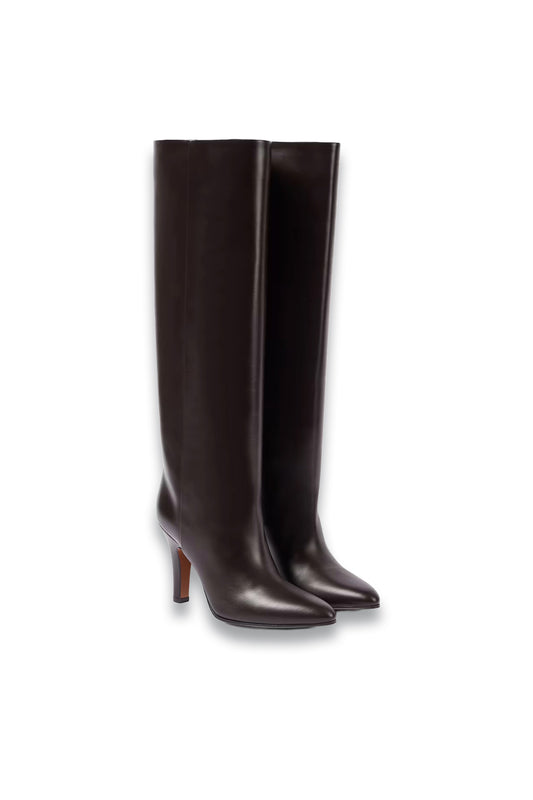 Prudence Leather Knee-High Boots