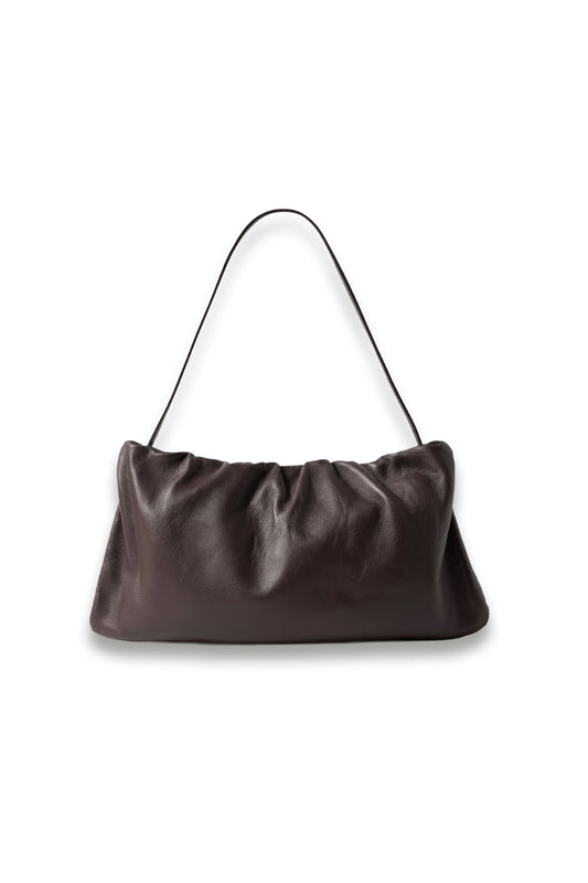 Bourse XL Gathered Leather Shoulder Bag