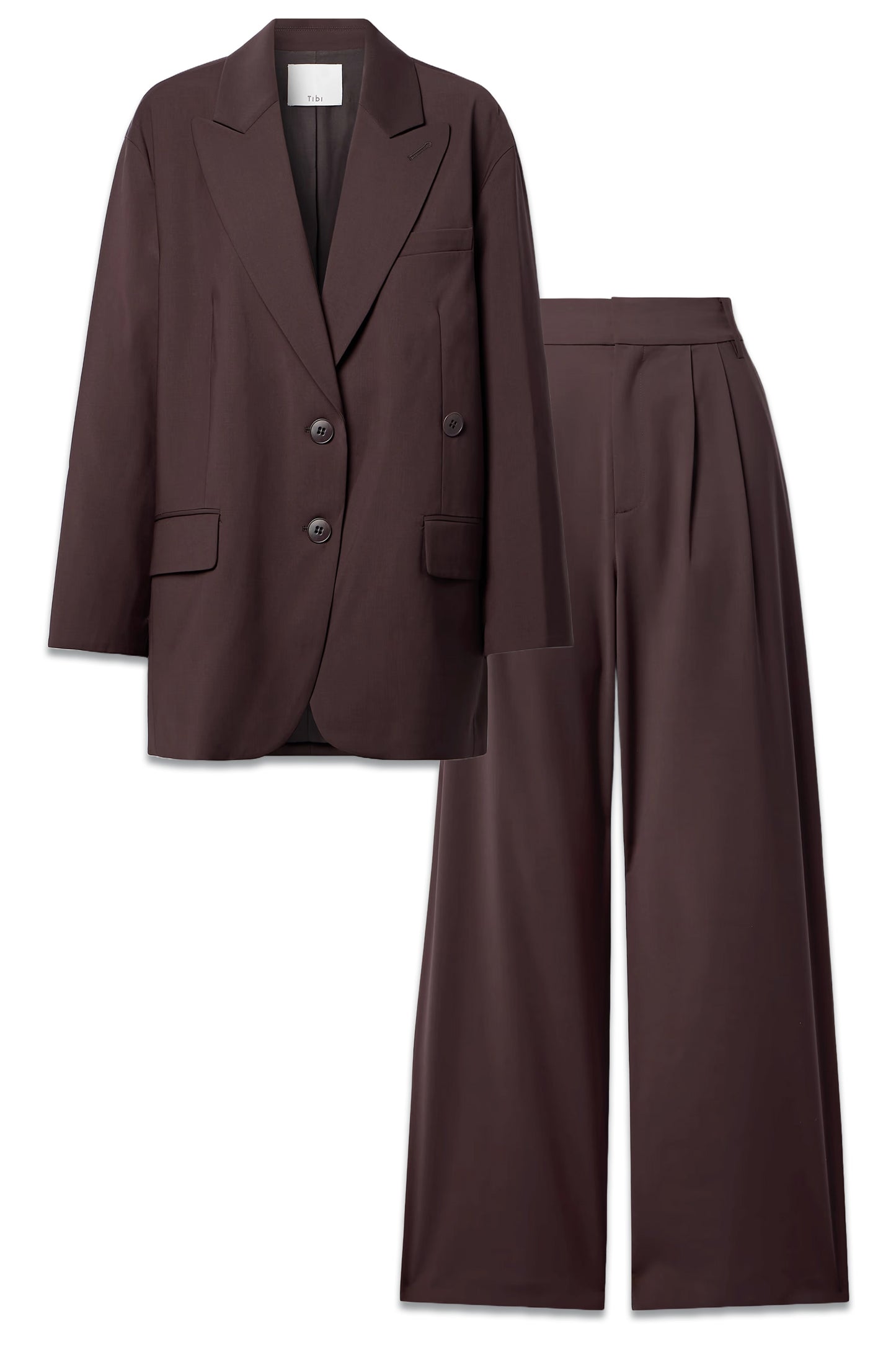 Tropical Liam Woven Blazer & Tropical Stella Woven Wide-leg Pants