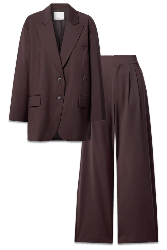 Tropical Liam Woven Blazer & Tropical Stella Woven Wide-leg Pants