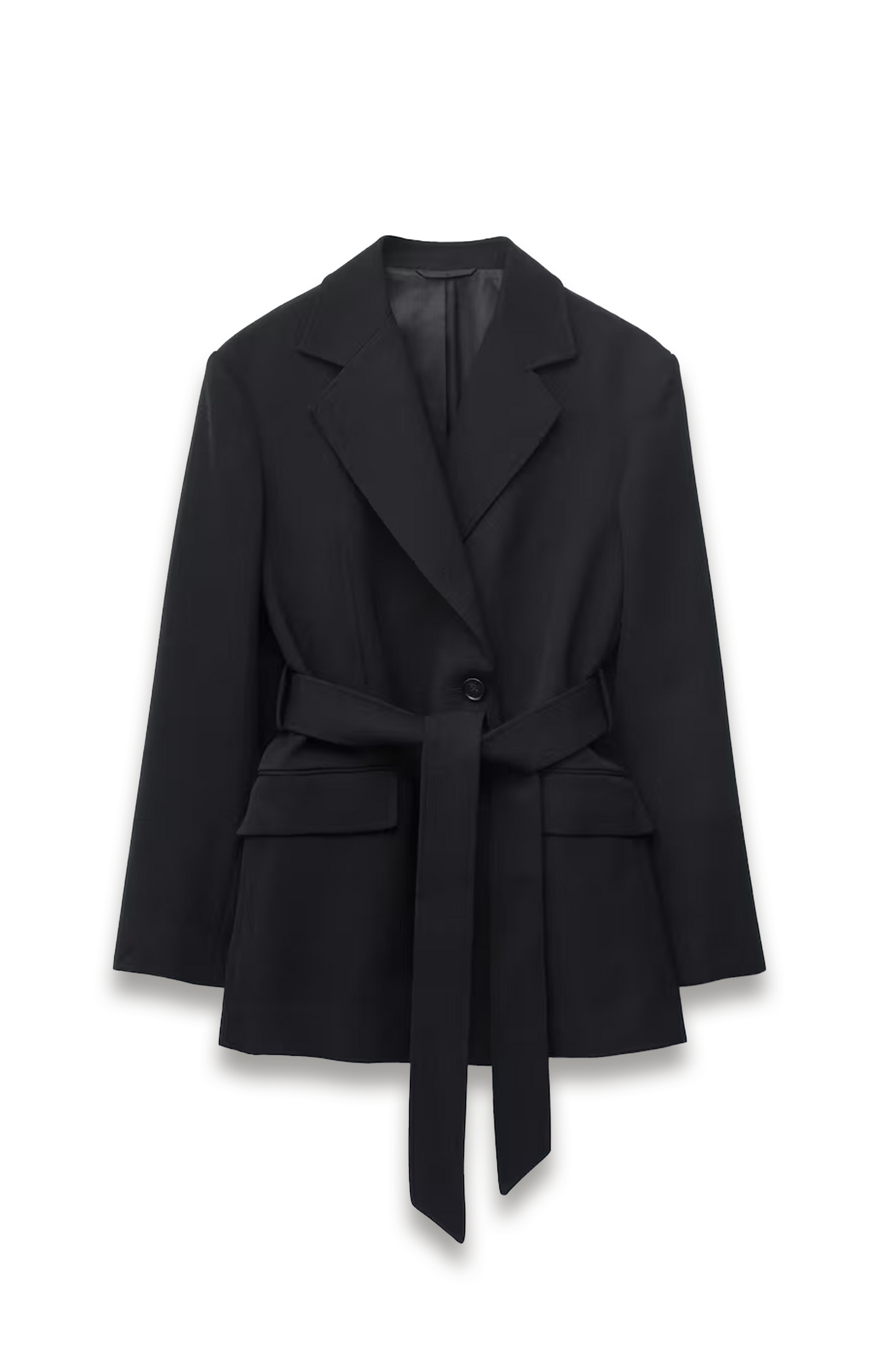 Wool Tie-belt Blazer